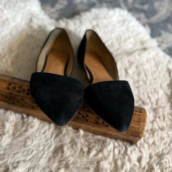 JCREW ZOE D’ORSAY suede leather flats loafers black size 7.5 - Picture 5 of 10